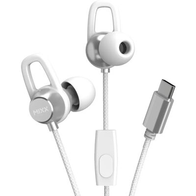 MIXX Kuulokkeet - Valkoinen - USB-C kaapeli - In-Ear MIXX Kuulokkeet - Valkoinen - USB-C kaapeli - In-Ear