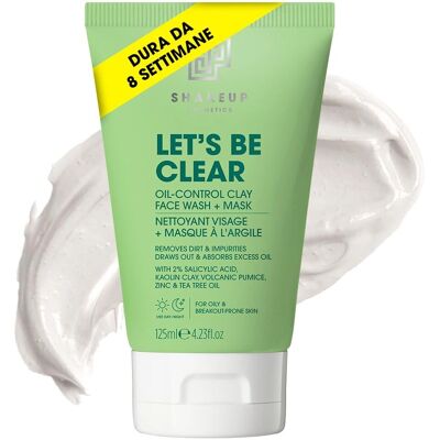 Shakeup Cosmetics Let's Be Clear Oil Control Clay Face Wash Mask - Face Wash Mask Shakeup Cosmetics Let's Be Clear Oil Control Clay Face Wash Mask - Face Wash Mask