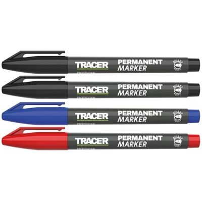 TRACER Assortiment de Marqueurs Permanents - 4 pièces TRACER Assortiment de Marqueurs Permanents - 4 pièces