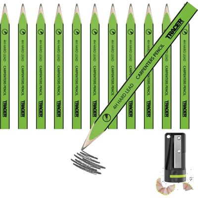 Crayon de charpentier TRACER 4H - Outil de marquage construction - Publicité Crayon de charpentier TRACER 4H - Outil de marquage construction - Publicité