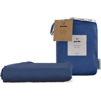 Panda London - Panda 100% Bamboo Bedding Fitted Sheet - Navy Panda London - Panda 100% Bamboo Bedding Fitted Sheet - Navy