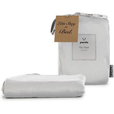 Panda London - Panda 100% Bamboo Flat Sheet - White - Flat Sheet Panda London - Panda 100% Bamboo Flat Sheet - White - Flat Sheet