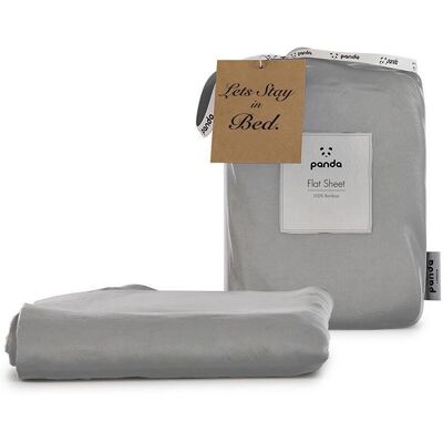 Panda London - Panda 100% Bamboo - Mid Grey - Flat Sheet Panda London - Panda 100% Bamboo - Mid Grey - Flat Sheet