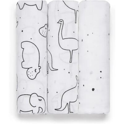 Panda London Panda 100% Bamboo Baby Muslin - Freckles (3 pack) white 70 x 70cm Unisex Panda London Panda 100% Bamboo Baby Muslin - Freckles (3 pack) white 70 x 70cm Unisex