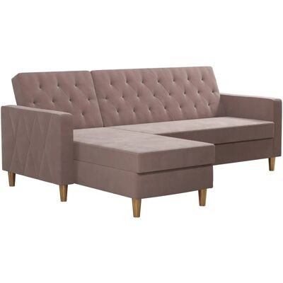 COSMOLIVING BY COSMOPOLITAN Liberty L-Shaped Velvet Sofa - Sofa COSMOLIVING BY COSMOPOLITAN Liberty L-Shaped Velvet Sofa - Sofa