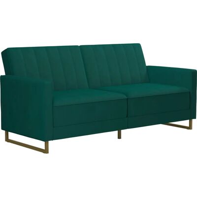 Novogratz Skylar Velvet Sofa Bed - Adjustable, Stylish, 2-Seater Novogratz Skylar Velvet Sofa Bed - Adjustable, Stylish, 2-Seater