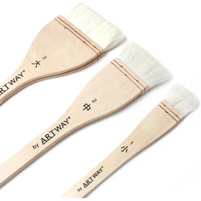 Artway Model 2303338 - Zestaw pędzli z naturalnego koziego włosia do ceramiki Artway Model 2303338 - Zestaw pędzli z naturalnego koziego włosia do ceramiki