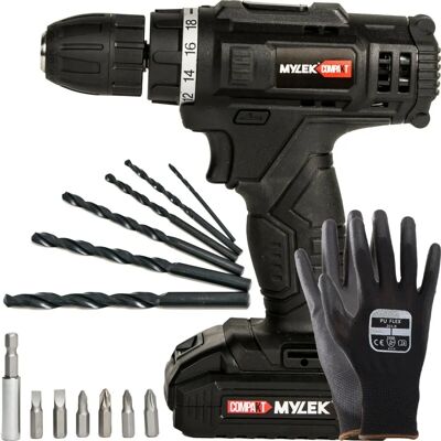 Mylek 18V Cordless Drill Set - Power Tools Mylek 18V Cordless Drill Set - Power Tools