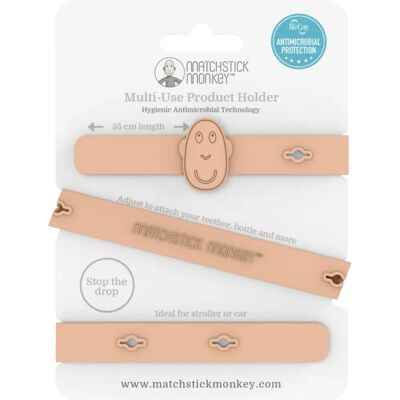 Matchstick Monkey Multi-Use Product Holder - Dusty Pink - Baby Dummy Clip Matchstick Monkey Multi-Use Product Holder - Dusty Pink - Baby Dummy Clip