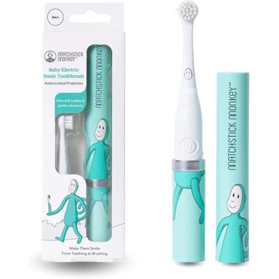 Matchstick Monkey - Escova de dentes elétrica sônica para crianças - A partir de 3 meses Matchstick Monkey - Escova de dentes elétrica sônica para crianças - A partir de 3 meses