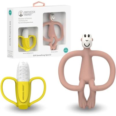Ensemble de Jouets de Dentition Matchstick Monkey Banane et Singe Ensemble de Jouets de Dentition Matchstick Monkey Banane et Singe