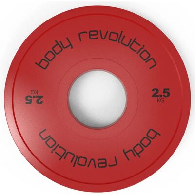 Body Revolution Olympic Fractional Bumper Plates - Colour - 2.5kg Pair Body Revolution Olympic Fractional Bumper Plates - Colour - 2.5kg Pair