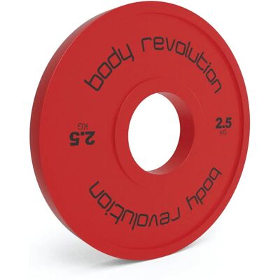 Body Revolution Olympic Fractional Bumper Plates - Colour - 2.5kg Pair Body Revolution Olympic Fractional Bumper Plates - Colour - 2.5kg Pair