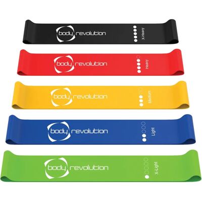 Bandes de Résistance Body Revolution - Multi Couleurs - Taille Unique - Équipement d'Entraînement - Publicité Bandes de Résistance Body Revolution - Multi Couleurs - Taille Unique - Équipement d'Entraînement - Publicité