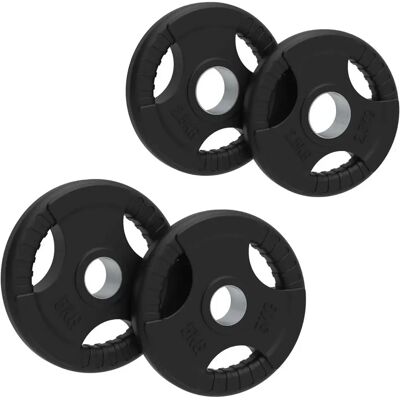 Body Revolution Olympic Tri-grip Rubber Weight Plates - 15kg Set Body Revolution Olympic Tri-grip Rubber Weight Plates - 15kg Set