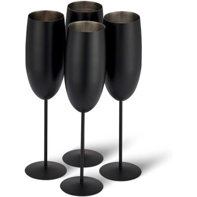 Oak & Steel 17278 Weinglas-Set - Schwarz Matt - 285 ml Oak & Steel 17278 Weinglas-Set - Schwarz Matt - 285 ml