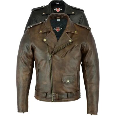 Texpeed - Brando Blouson en cuir - XL - Blouson moto - Publicité Texpeed - Brando Blouson en cuir - XL - Blouson moto - Publicité