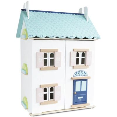 Le Toy Van H125 Puppenhaus - Holz, Blau, Detailliertes Interieur Le Toy Van H125 Puppenhaus - Holz, Blau, Detailliertes Interieur