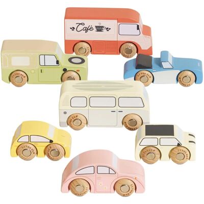 Set de Voitures Vintage en Bois Le Toy Van - Collection de Véhicules en Bois Set de Voitures Vintage en Bois Le Toy Van - Collection de Véhicules en Bois