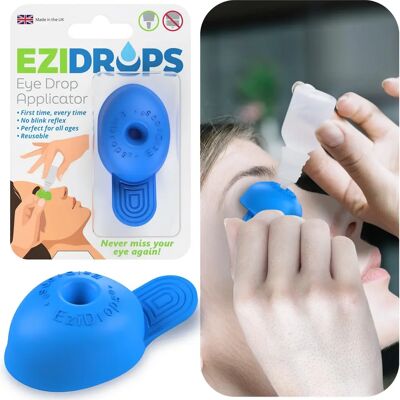 EziDrops Eye Drop Applicator - Blue EziDrops Eye Drop Applicator - Blue