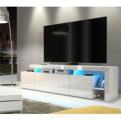 Furneo - Indisio01 - White - Gloss & Matt - TV Stand Furneo - Indisio01 - White - Gloss & Matt - TV Stand