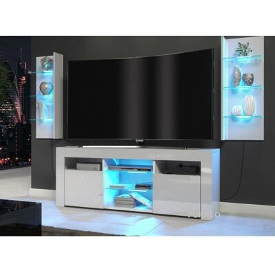 MilClif - Furneo - Glossy - Blue LED Lights - TV stand MilClif - Furneo - Glossy - Blue LED Lights - TV stand
