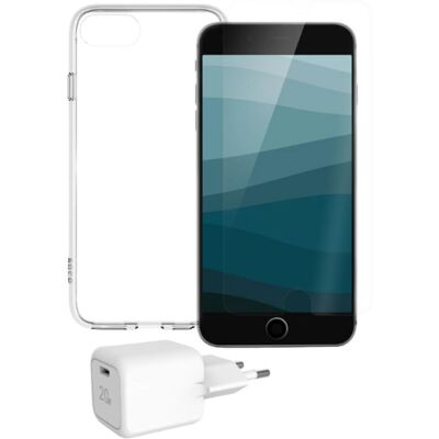 Qdos iPhone SE/8/7/6 Bundle - Transparante Case & Screen Protector Qdos iPhone SE/8/7/6 Bundle - Transparante Case & Screen Protector