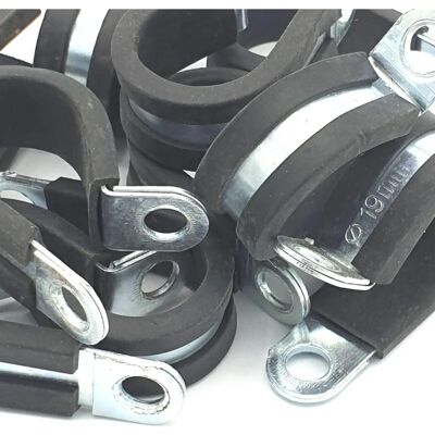 PEPTE Clip in gomma zincata per cavi 10 pezzi PEPTE Clip in gomma zincata per cavi 10 pezzi