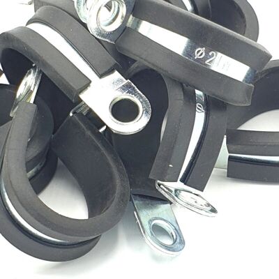 PEPTE 10 pezzi di clip in gomma zincata per cavi - Clips e morsetti PEPTE 10 pezzi di clip in gomma zincata per cavi - Clips e morsetti