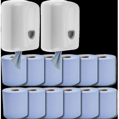 Phoenix - 2 Blue Centerfeed - Blue - 12 rolls - Centerfeed Dispenser Phoenix - 2 Blue Centerfeed - Blue - 12 rolls - Centerfeed Dispenser