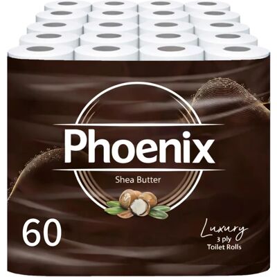 Phoenix - Three-Ply Shea Butter - 60 Roll - Toilet Paper Phoenix - Three-Ply Shea Butter - 60 Roll - Toilet Paper
