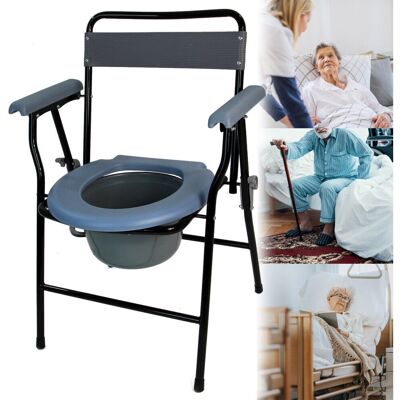 EasiGear - Folding Steel Commode Chair - Safety Lock EasiGear - Folding Steel Commode Chair - Safety Lock
