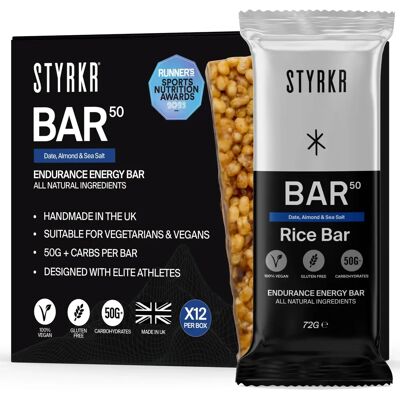 Barre Énergétique STYRKR - Datte Amande Sel Marin - Végane Sans Gluten - Publicité Barre Énergétique STYRKR - Datte Amande Sel Marin - Végane Sans Gluten - Publicité