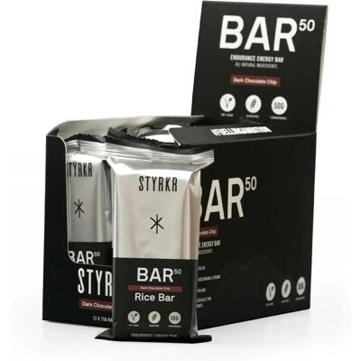 Styrkr BAR50 Barre Énergétique - Pépites de Chocolat Noir - Barre Énergétique - Publicité Styrkr BAR50 Barre Énergétique - Pépites de Chocolat Noir - Barre Énergétique - Publicité