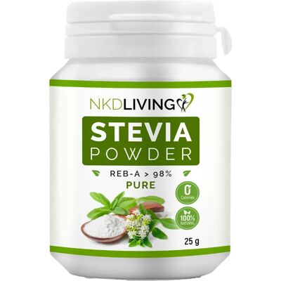NKD Living Stevia Powder - Non-GMO, 25g NKD Living Stevia Powder - Non-GMO, 25g