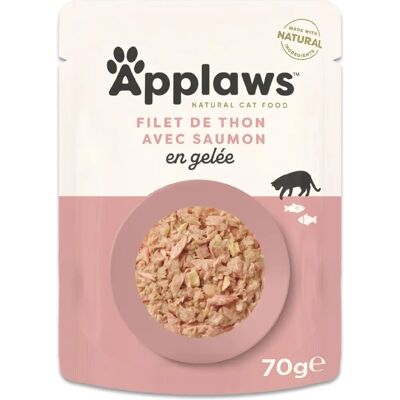 Natuurlijk natvoer voor katten Applaws met tonijn en zalm in gelei - Volwassen Natuurlijk natvoer voor katten Applaws met tonijn en zalm in gelei - Volwassen