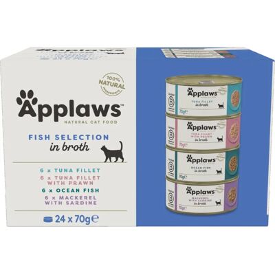Applaws Fischbrühe Katzenfutter - 24x70g Applaws Fischbrühe Katzenfutter - 24x70g