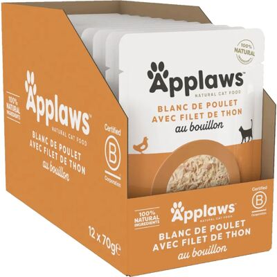 Applaws Chicken & Tuna Broth Cat Food - 12 x 70g Applaws Chicken & Tuna Broth Cat Food - 12 x 70g
