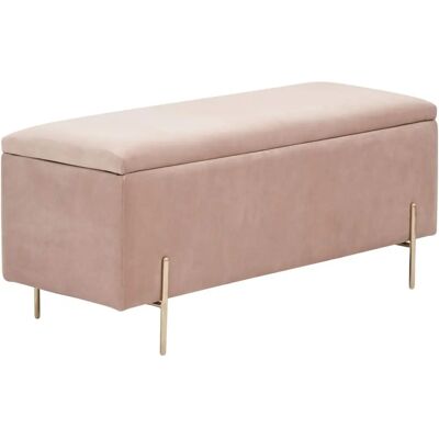GFW Mystica Ottoman Storage Bench - Blush Pink - Storage, Plush Fabric, Minimalist GFW Mystica Ottoman Storage Bench - Blush Pink - Storage, Plush Fabric, Minimalist