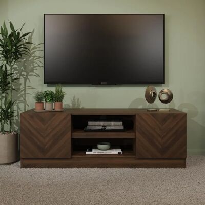 GFW Catania Walnut TV Cabinet - Modern Style Storage GFW Catania Walnut TV Cabinet - Modern Style Storage