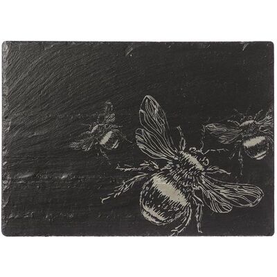 Just Slate Company Bee Slate Cheese Board - Durable, handcrafted Scotland cheese platter with bees engraving Just Slate Company Bee Slate Cheese Board - Durable, handcrafted Scotland cheese platter with bees engraving