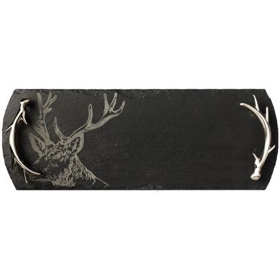 Selbrae House Small Stag Slate Serving Tray - Gift Boxed - Dark Grey Selbrae House Small Stag Slate Serving Tray - Gift Boxed - Dark Grey