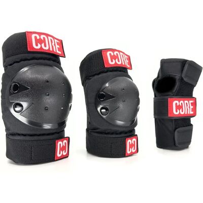 CORE Junior Triple Pad Knie, Handgelenk & Ellenbogenschutz-Set CORE Junior Triple Pad Knie, Handgelenk & Ellenbogenschutz-Set