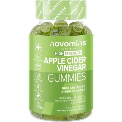 Novomins Apple Cider Vinegar Gummies - Vegan, High Strength, with Mother Novomins Apple Cider Vinegar Gummies - Vegan, High Strength, with Mother