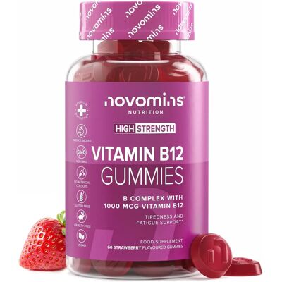 Novomins Vitamin B12 Gummies Vegan High Strength - Vitamins & Supplements Novomins Vitamin B12 Gummies Vegan High Strength - Vitamins & Supplements