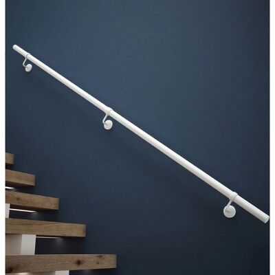 Rothley - Internal Handrail Matt White 2.4m - White - Steel - Handrail kit Rothley - Internal Handrail Matt White 2.4m - White - Steel - Handrail kit