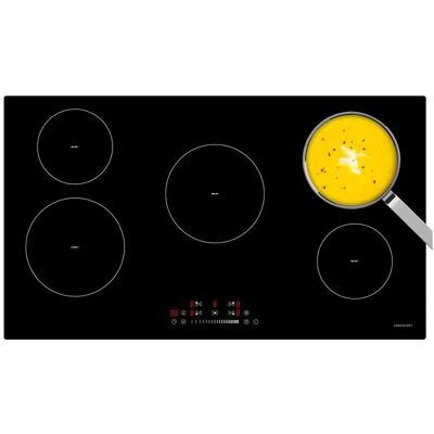 Cookology 90Cm Ceramic Glass Induction Hob 5 Zone - Black Cookology 90Cm Ceramic Glass Induction Hob 5 Zone - Black