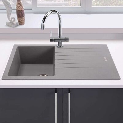 Cookology - Pisa - Granite Composite - Grey - Sink Cookology - Pisa - Granite Composite - Grey - Sink