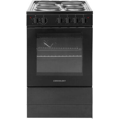 Cookology - 50cm Cooker - Solid Plate Top - Black - Cooker Cookology - 50cm Cooker - Solid Plate Top - Black - Cooker