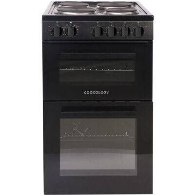 Cookology - Double Electric Cooker - 50cm Black - Cooker Cookology - Double Electric Cooker - 50cm Black - Cooker